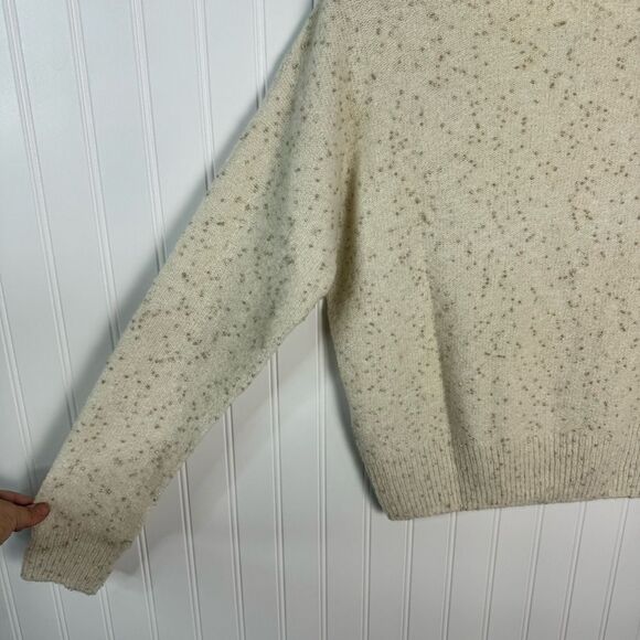 United Arrows Sweater Beaded Embellished Cream Long Sleeve Cozy Women - Picture 5 of 12